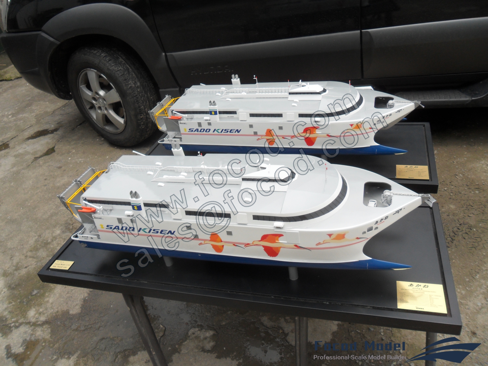 customized model of 85m WAVE PIERCING CATAMARAN